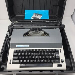 Swintec 3300 C Electric Typewriter Portable Gray White with Case Manual WORKS!